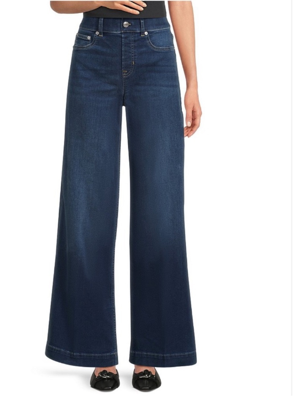 Spanx 2.0 SPANXshape Stretch
Pull On Wide Leg Jeans Size Large NWT
